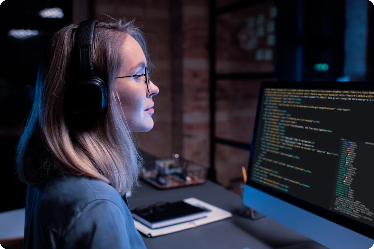 Professional at work in the DevOps role the internship prepares you for