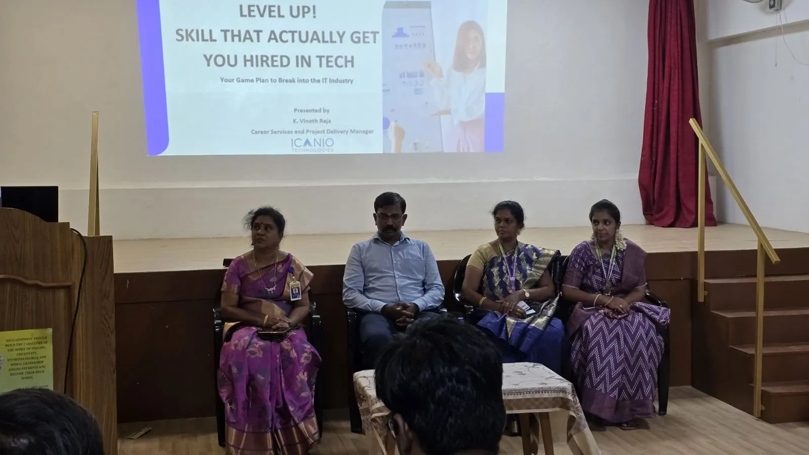 Icanio speaker at St. Xavier College of Arts and Science guest lecture