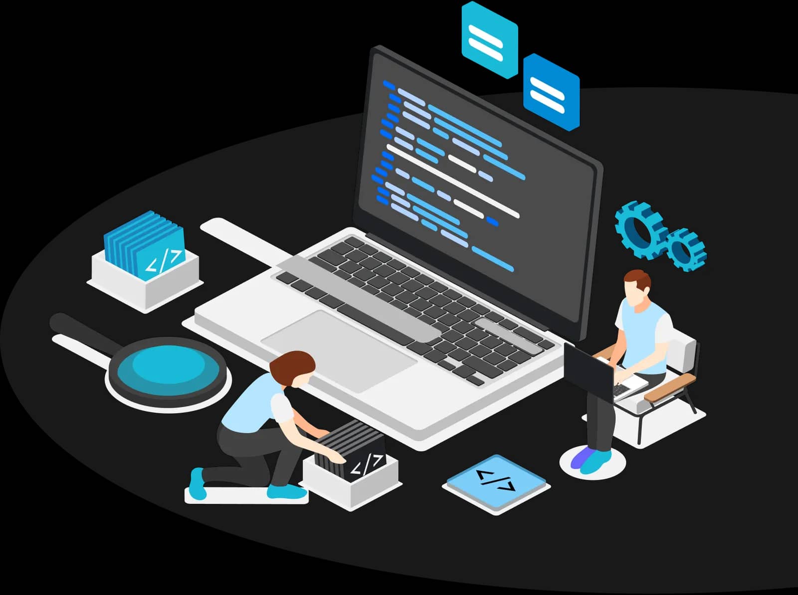 Student coding a responsive web page while following a frontend developer roadmap